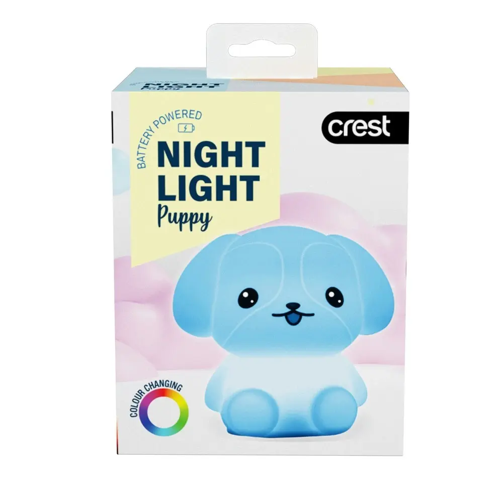 Crest Kids Rechargeable Silicone Puppy Night Light Colour Changing Lamp White