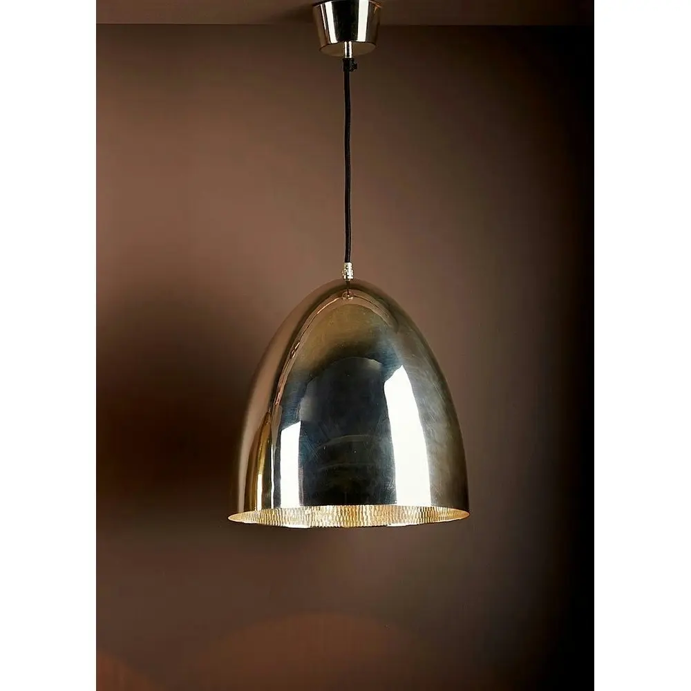 Belle Egg Brass Ceiling Pendant Light 30cm Hanging Room Lamp Home Decor Silver