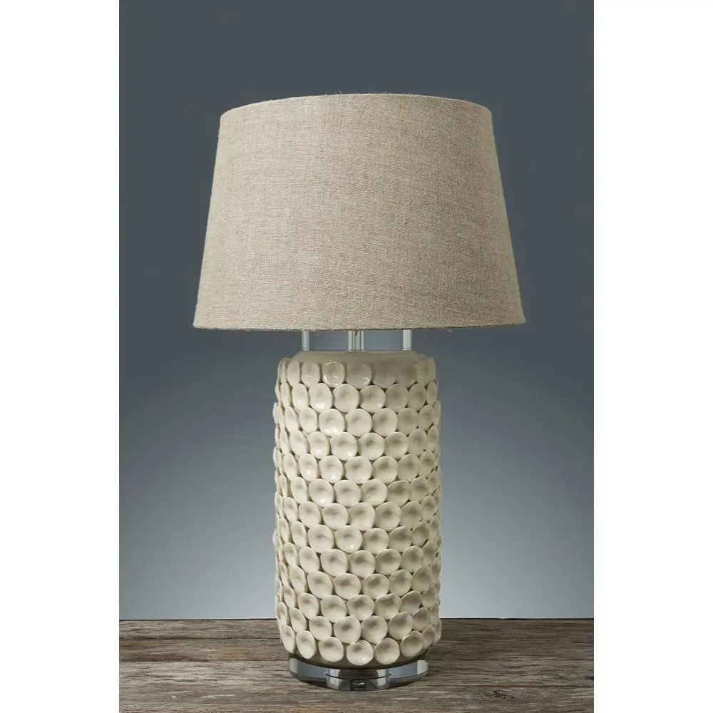 Belle Kenilworth 55cm Table Lamp w/ Ceramic/Acrylic Base Bedside Night Light CRM