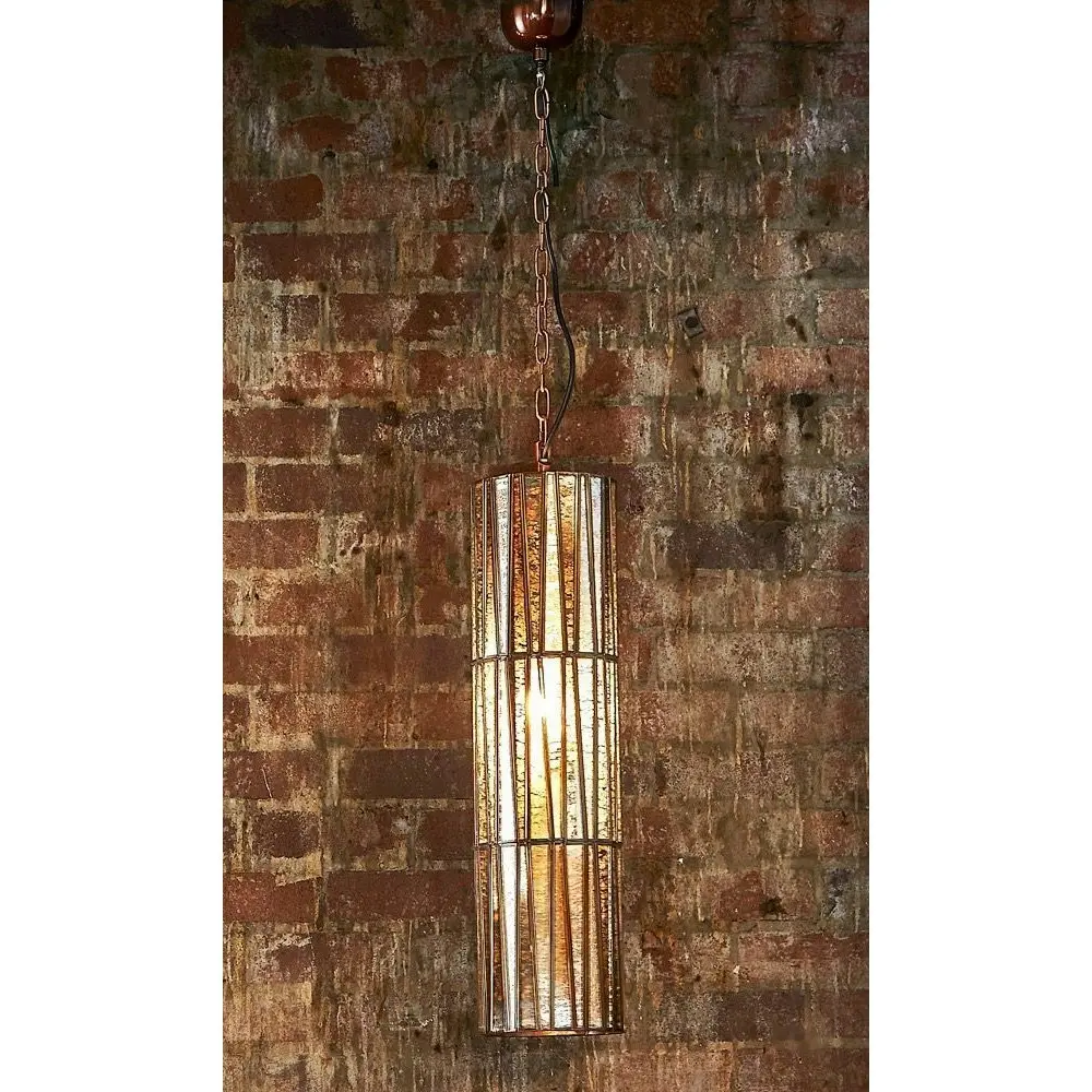 Belle Cape Town Glass/Iron Ceiling Pendant Light 64cm Hanging Lamp Decor Brass