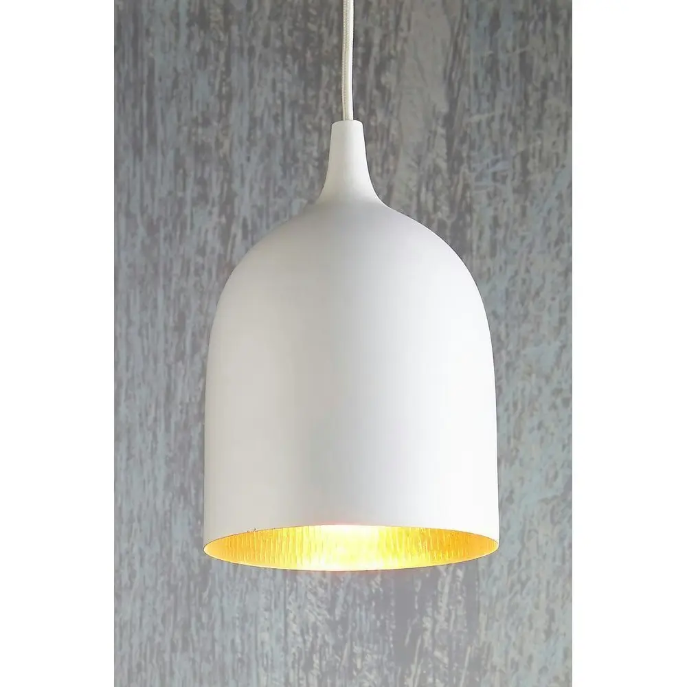 Belle Lumi-R Brass Ceiling Pendant Light 27cm Hanging Lamp Decor White/Copper