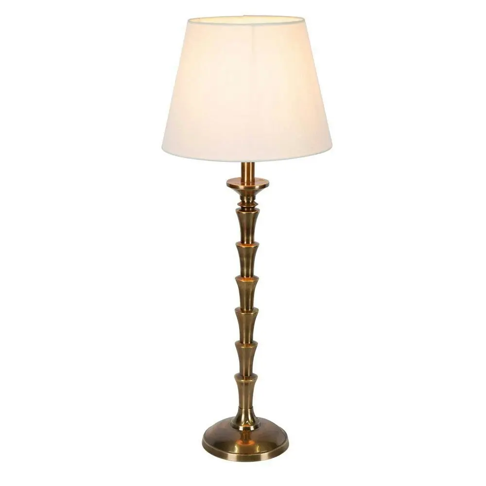 Belle Jordan Table Lamp w/ Base 60cm Bedside Night Light Decor Antique Brass