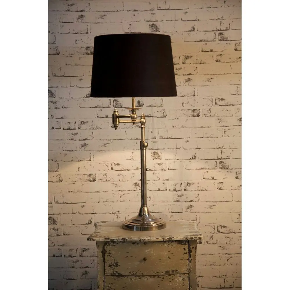 Belle Macleay Swing Arm Table Lamp w/ Brass Base 72cm Bedside Light Antique SLV