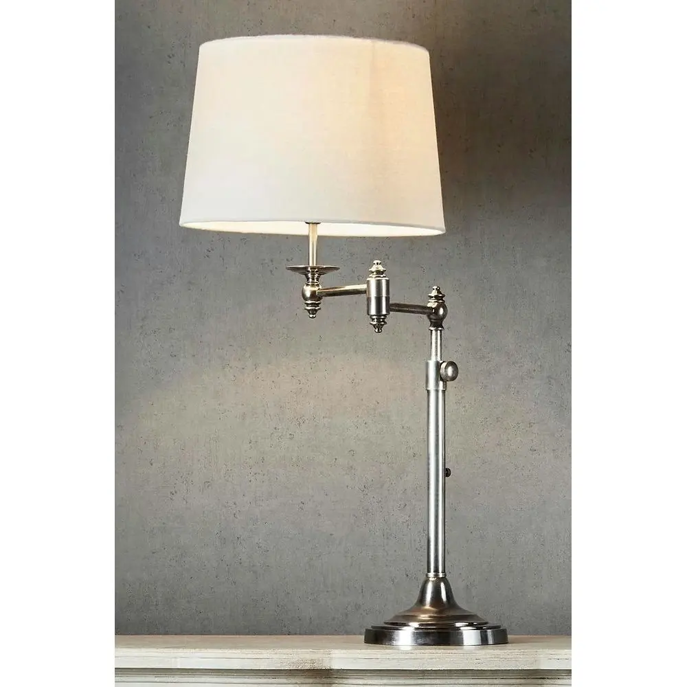 Belle Macleay Swing Arm Table Lamp w/ Brass Base 72cm Bedside Light Antique SLV