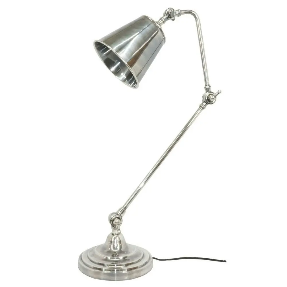 Belle Cuba Brass Table Lamp 79cm Bedside Night Light Home Decor Antique Silver