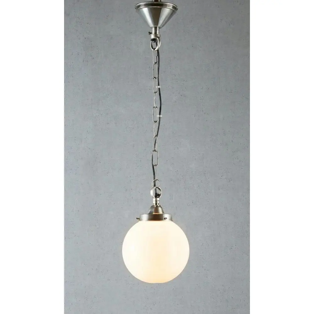 Belle Celeste Brass/Glass Ceiling Pendant Light Hanging Decor Small 25cm White