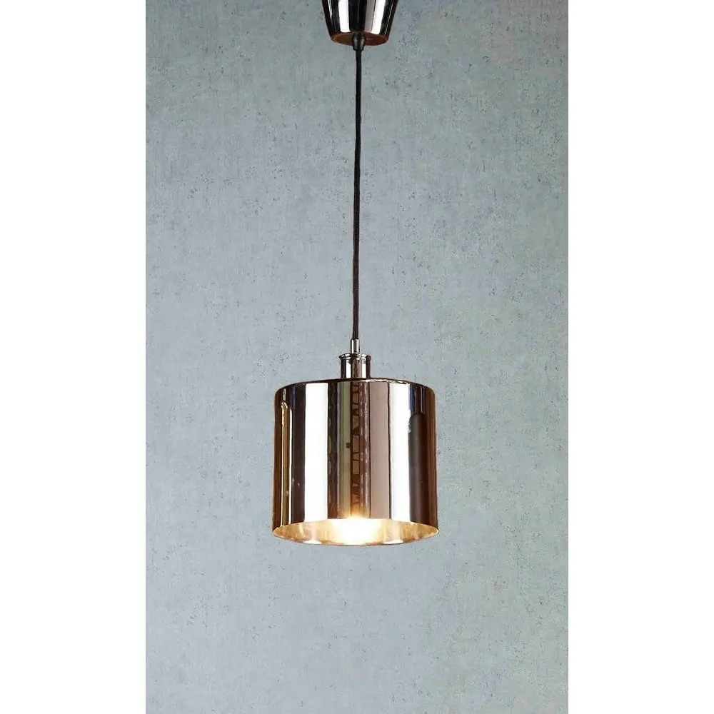 Belle Portofino Brass Ceiling Pendant Light Lamp Decor Medium 23cm Shiny Nickel