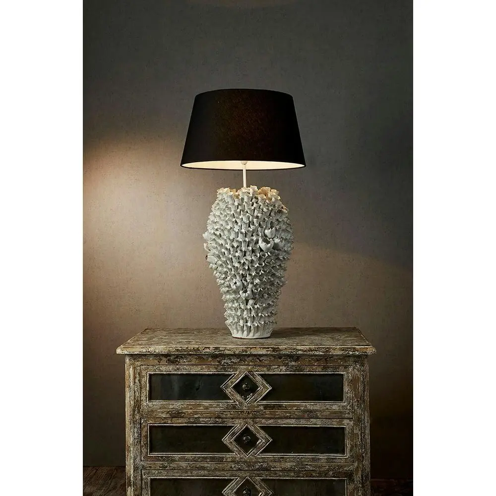 Belle Singita Table Lamp w/ Ceramic Base 64cm Bedside Night Light Decor White