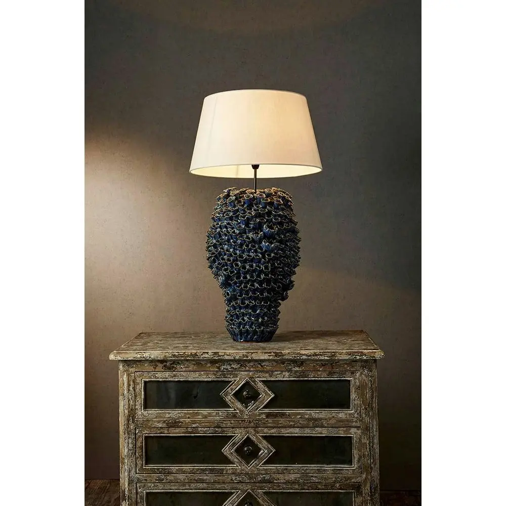 Belle Singita Table Lamp w/ Ceramic Base 62cm Bedside Night Light Decor Blue