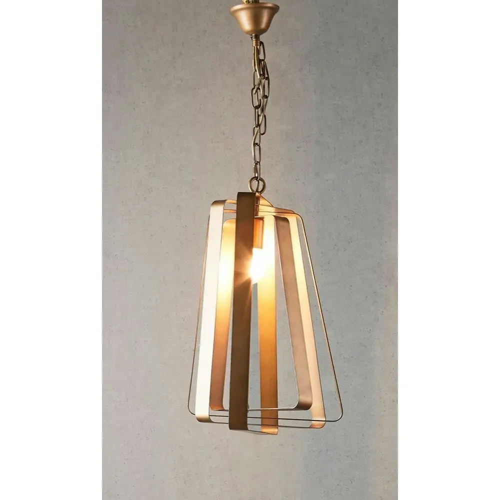 Belle Mona Iron/Metal Vale Ceiling Pendant Light Lamp Hanging Decor 50cm Brass