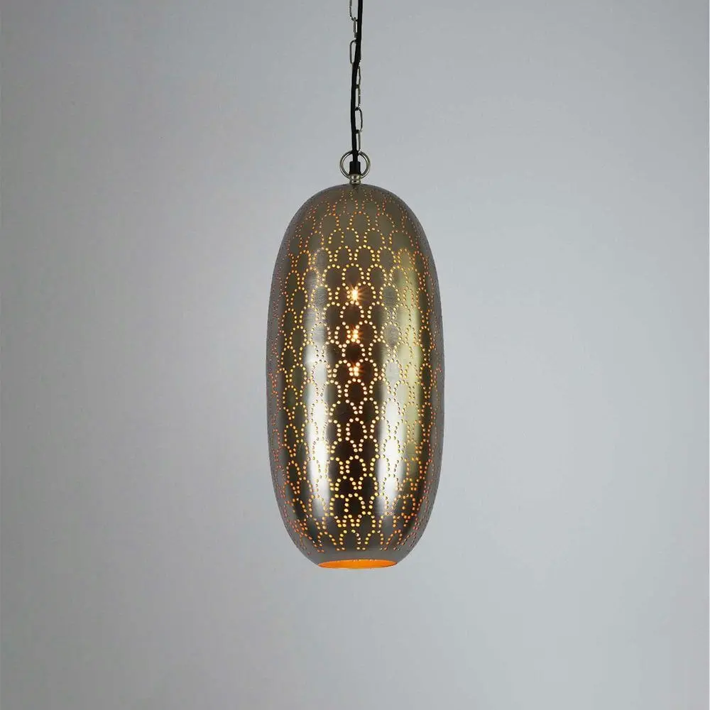 Belle Anaconda Metal Ceiling Pendant Light 52cm Hanging Lamp Home Decor Nickel