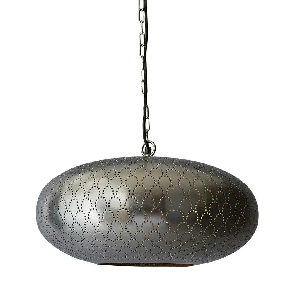 Belle Viper Metal Ceiling Pendant Light 45cm Hanging Lamp Home Decor Nickel