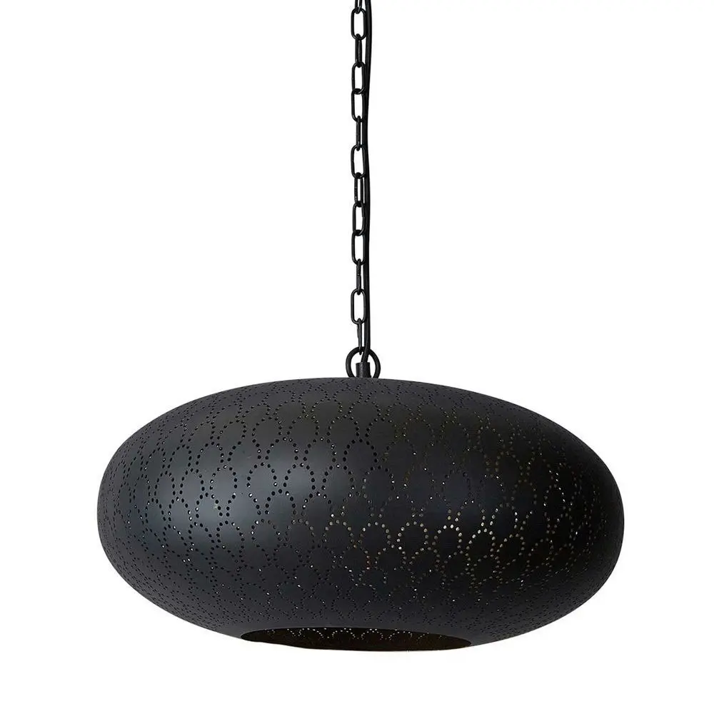 Belle Viper Metal Ceiling Pendant Light 45cm Hanging Lamp Home Room Decor Black