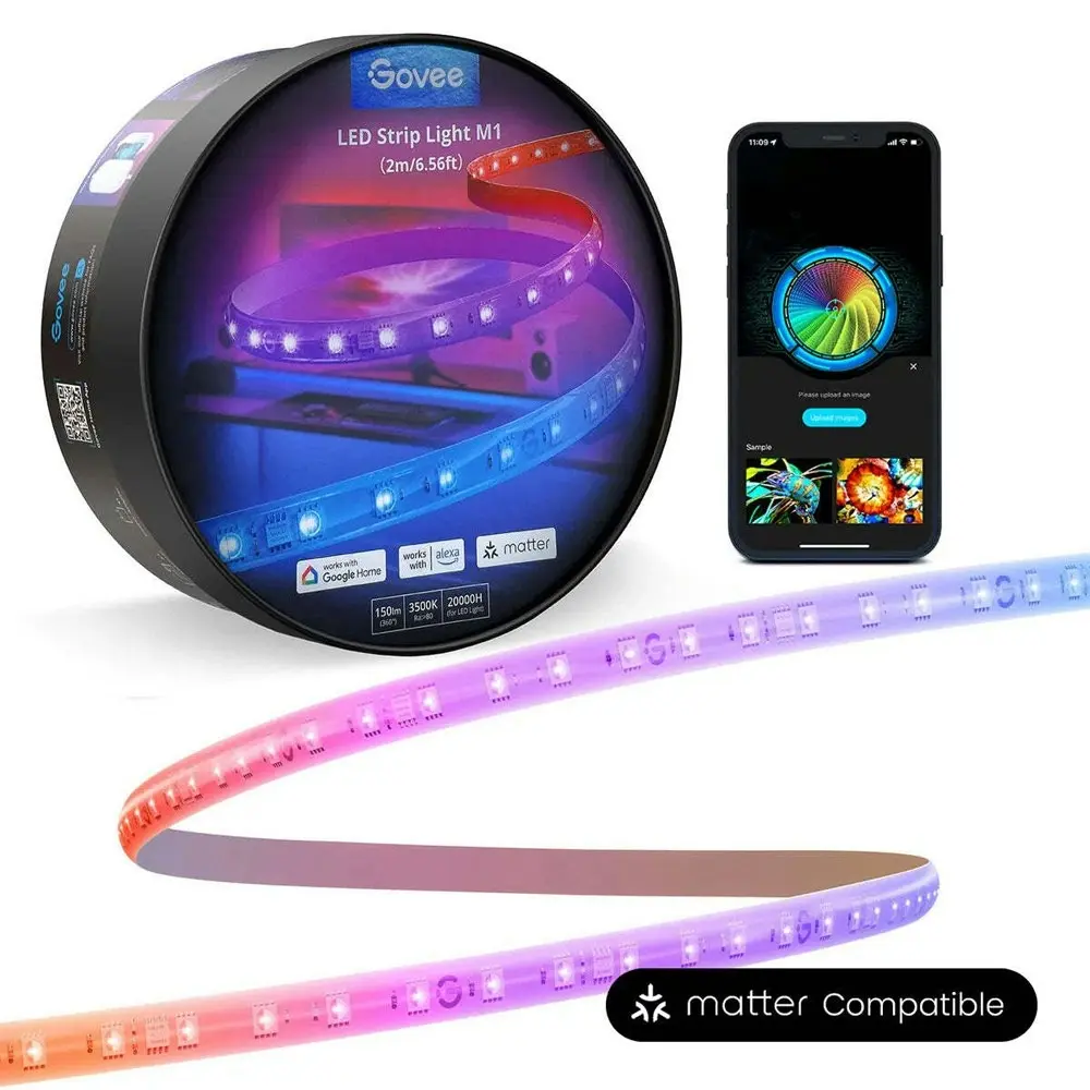 Clever Gear Govee RGBIC Smart LED Light Strip M1 For Matter/Alexa/Google 2M