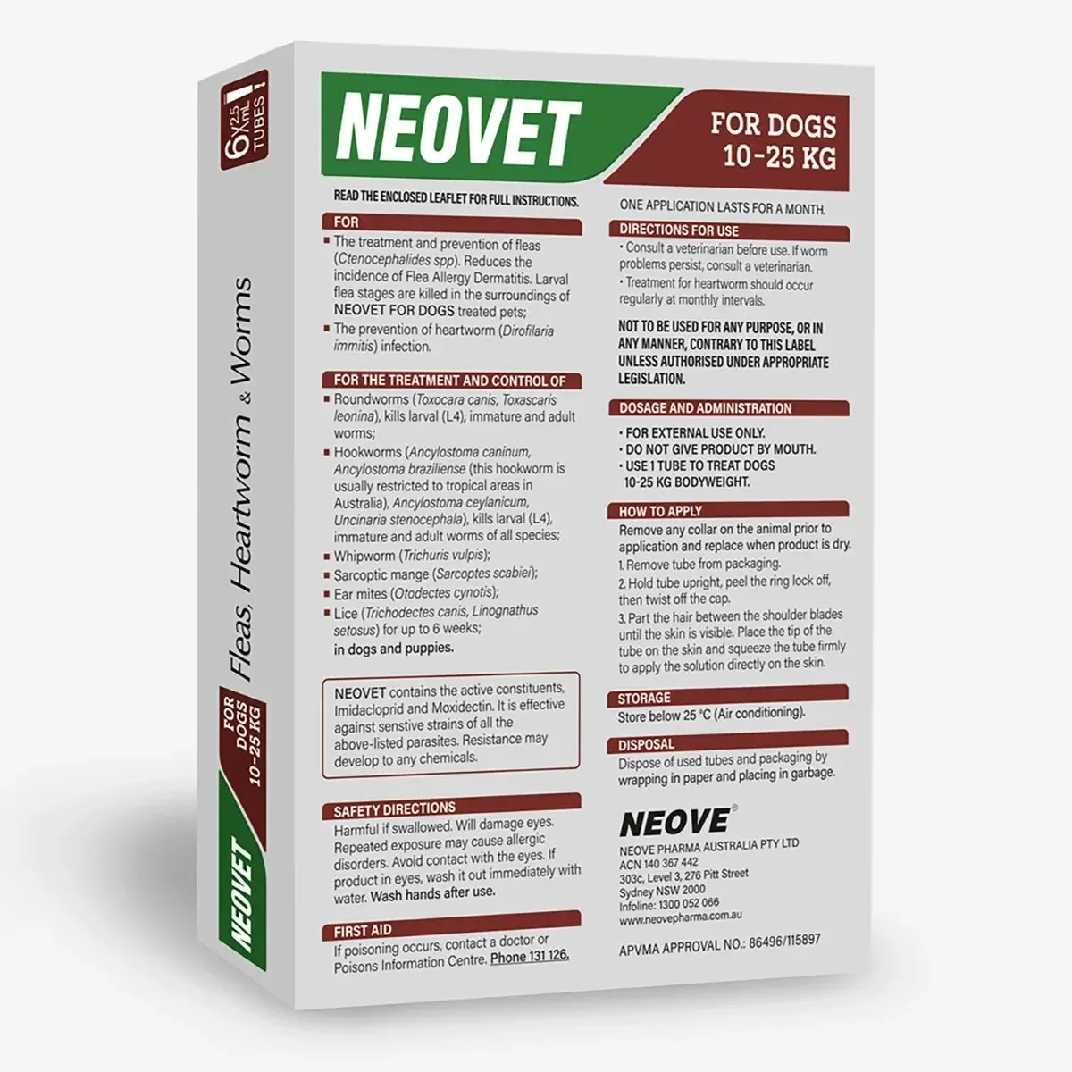 Neovet for Medium Dogs 10-25kg (Red)