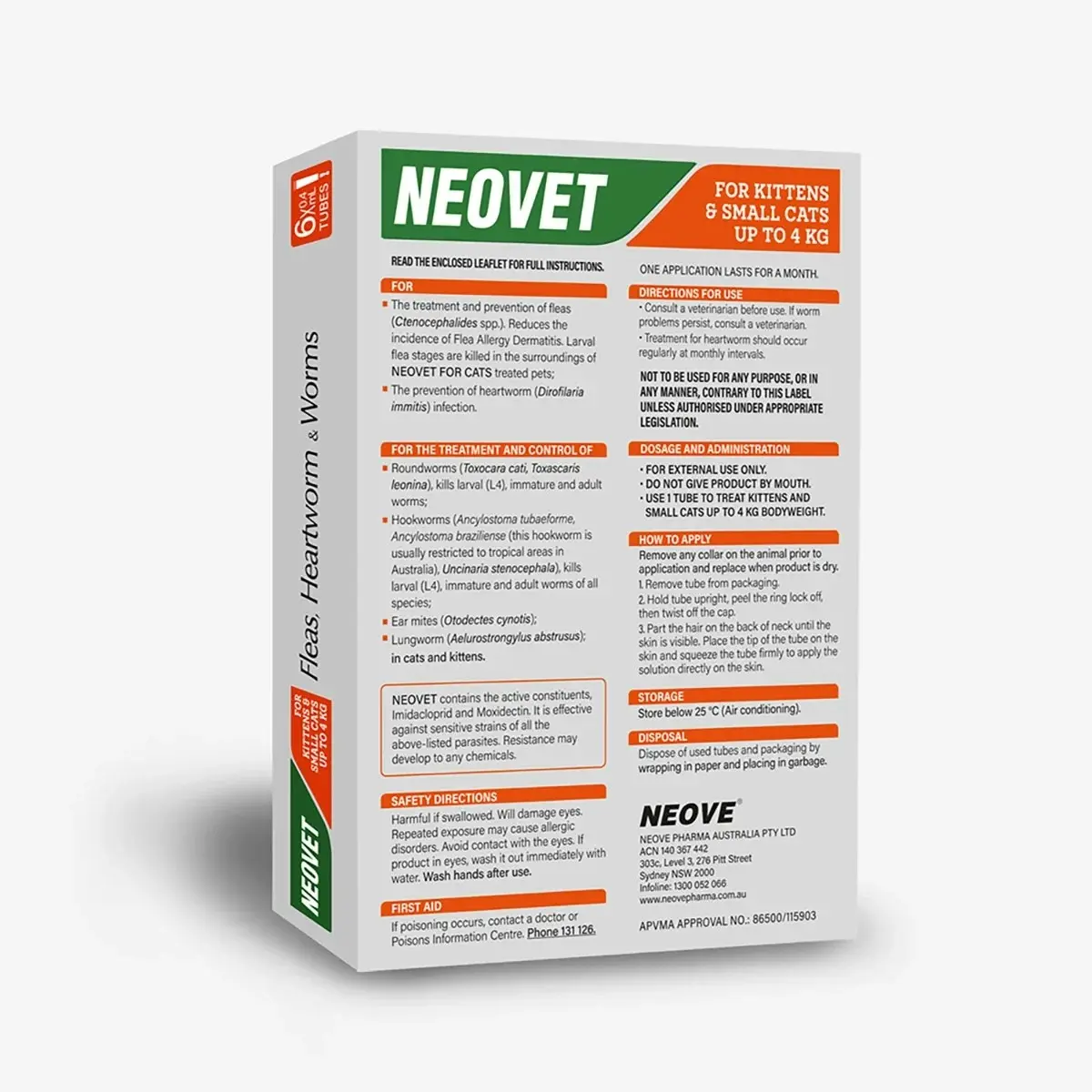 Neovet for Kittens and Small Cats Up to 4kg (Orange)