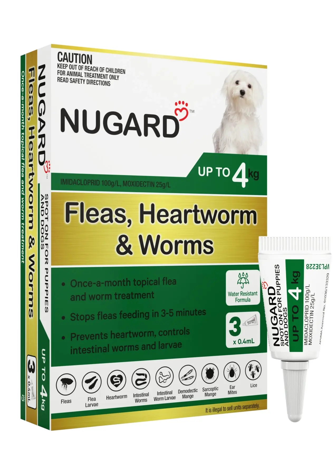 Nugard For Puppies and Toy Dogs Up to 4kg (Green)