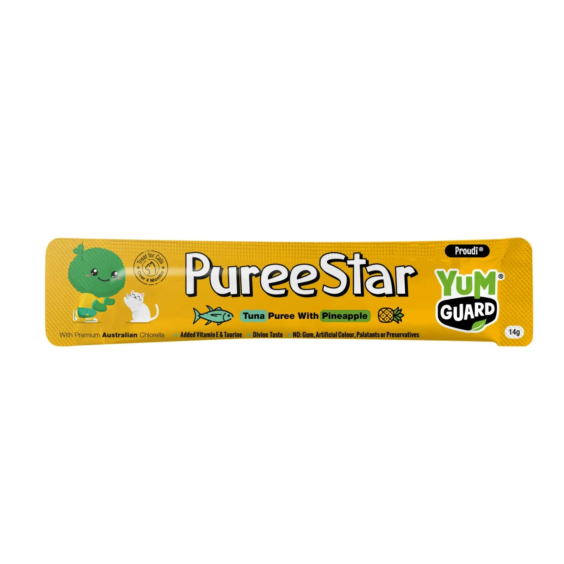 YumGuard Puree Star Cat Treats - Tuna with Pineapple