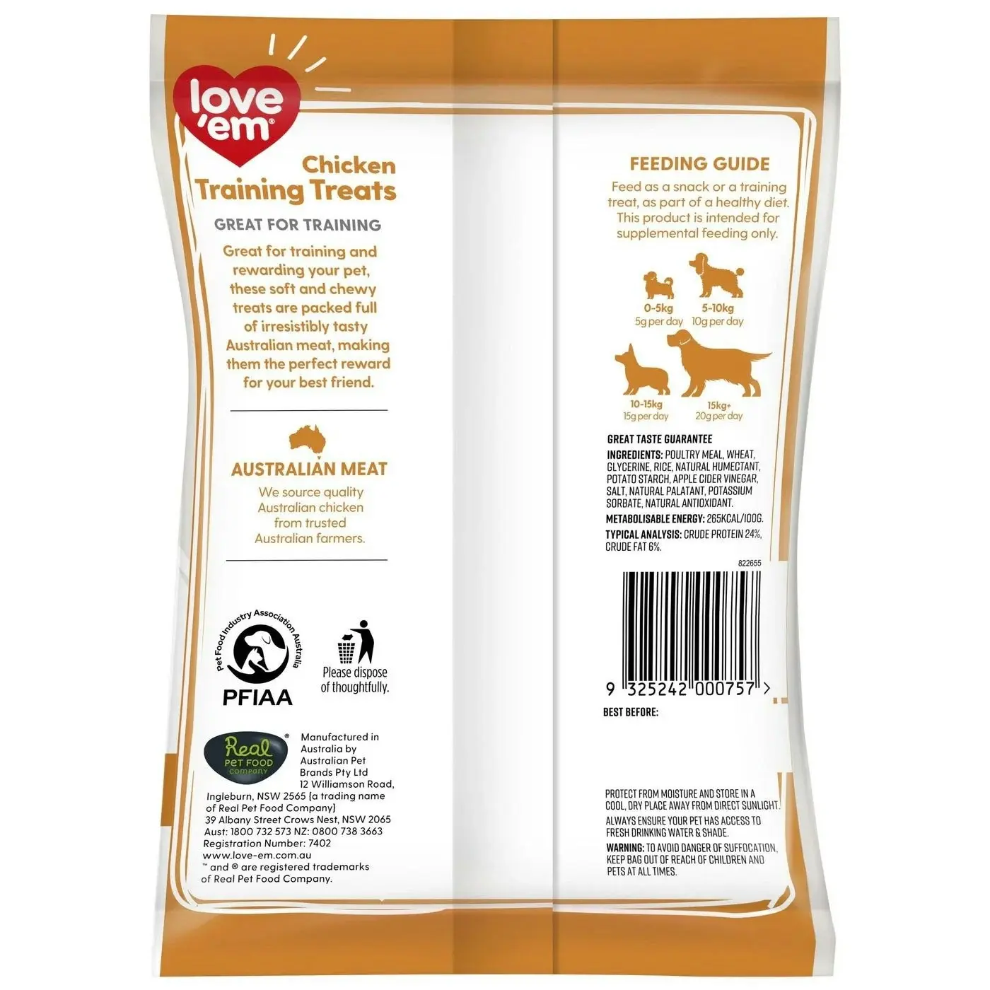 Love Em Chicken Mini Treats 200g 5pk