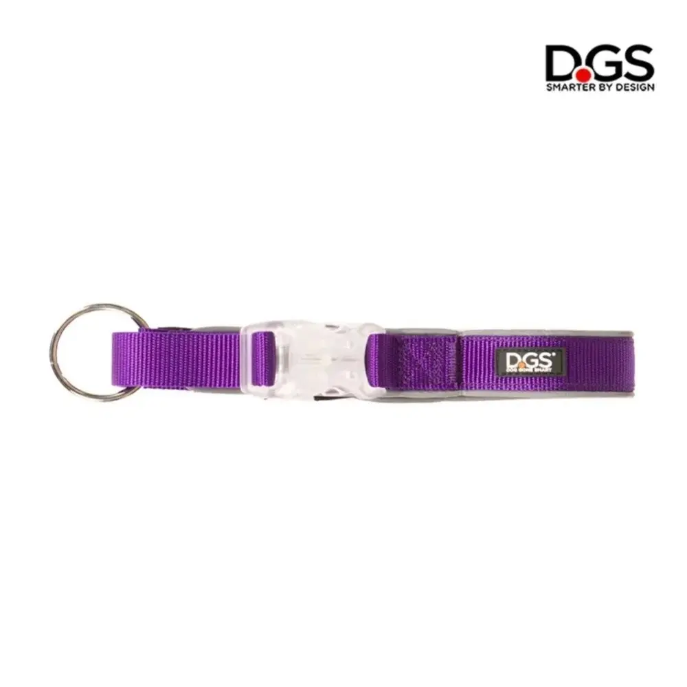 DGS LED Dog Collar Small - Black, Navy, Purple & Red