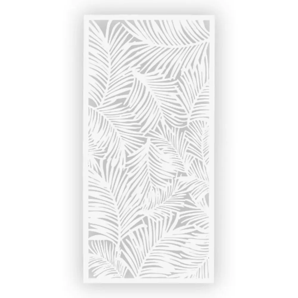 Palm Leaf Off White Decorative Screen 1800x900mm