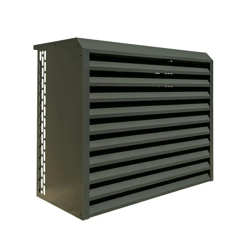 Steel Louvre Air Conditioner Cover Slate Grey