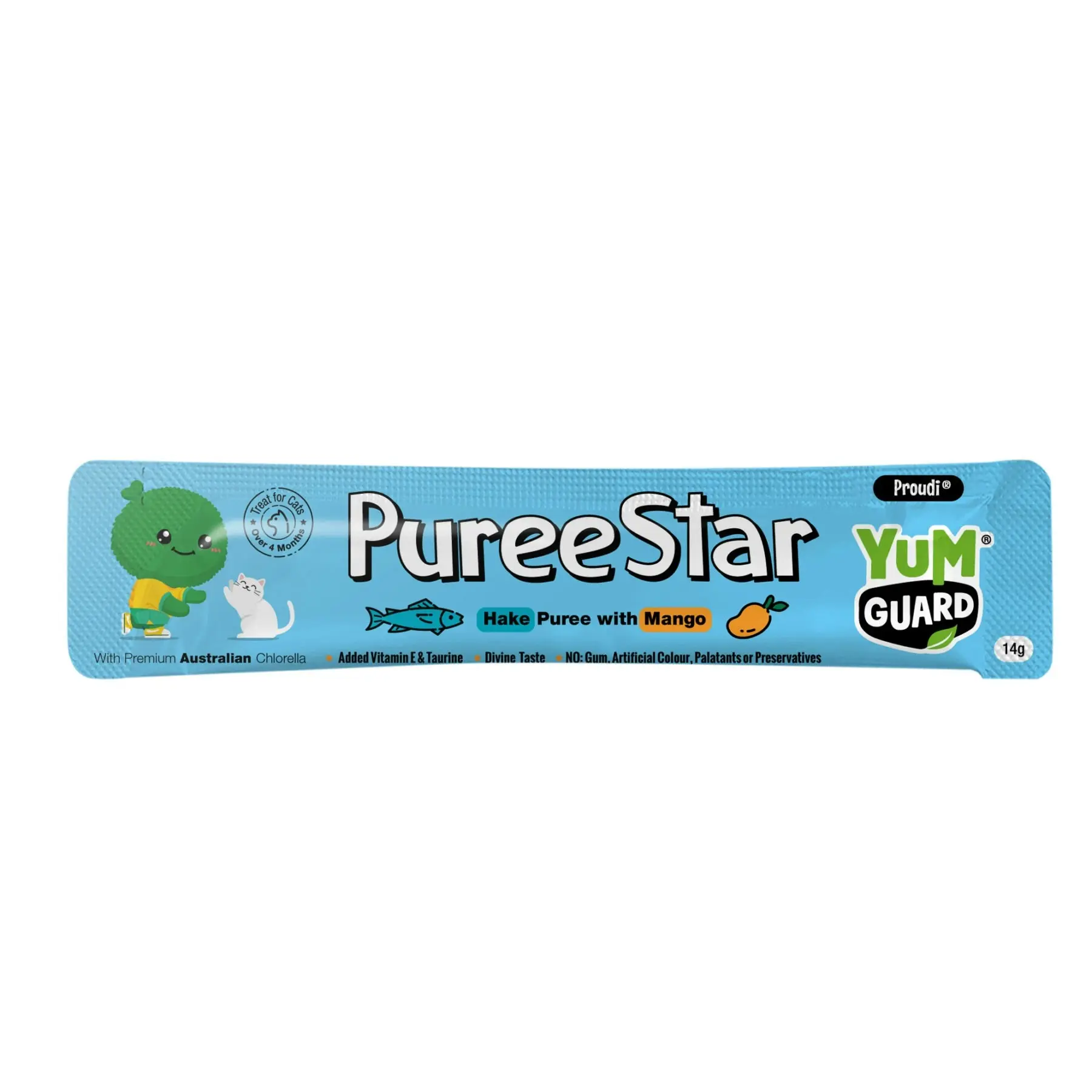 YumGuard Puree Star Cat Treats - Hake with Apple