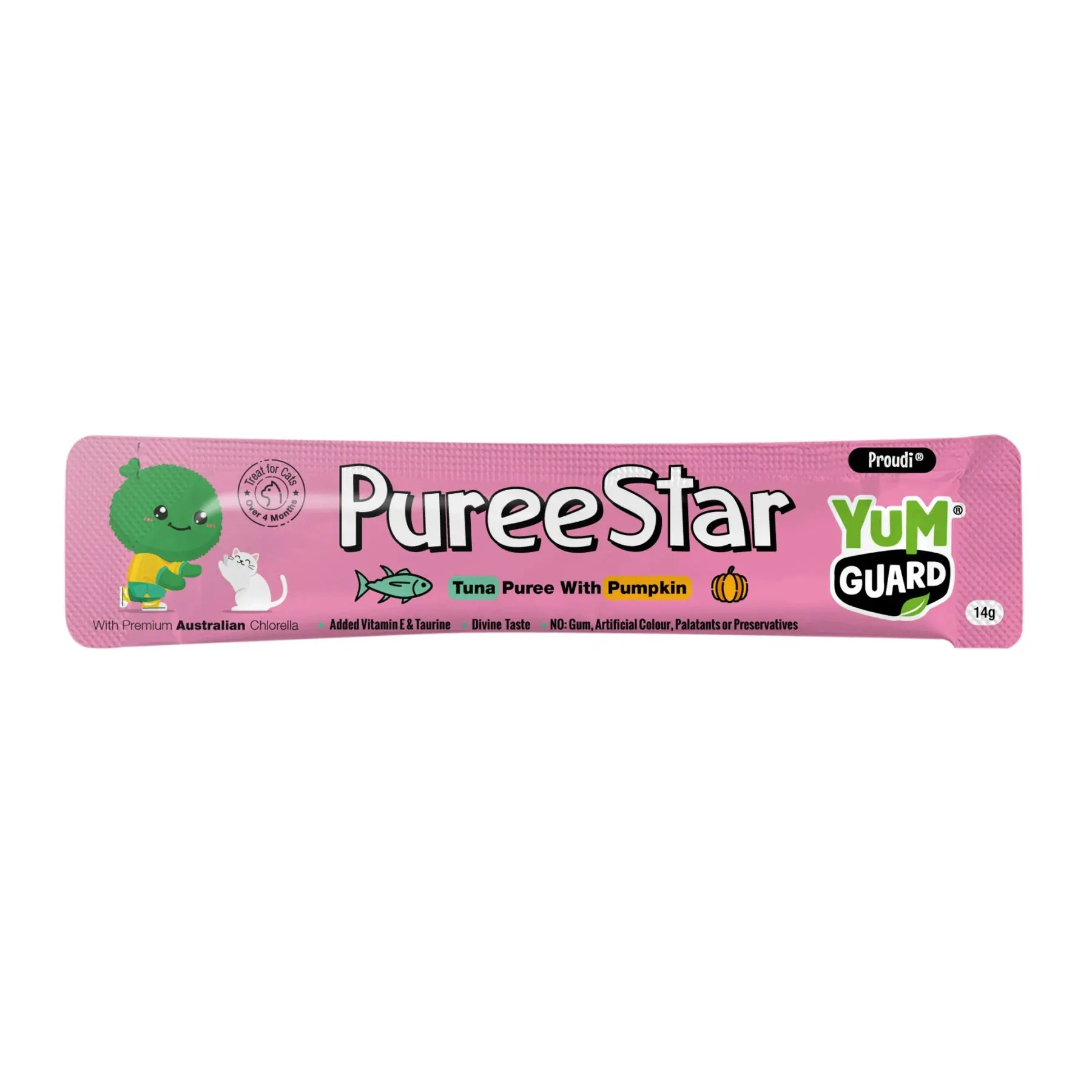 YumGuard Puree Star Cat Treats - Tuna with Pumpkin