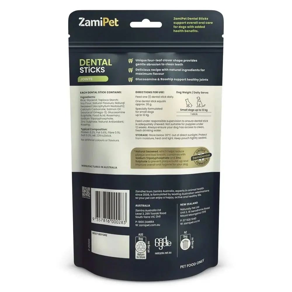 ZamiPet Dental Sticks Joints For Small Dogs - 10 Pack