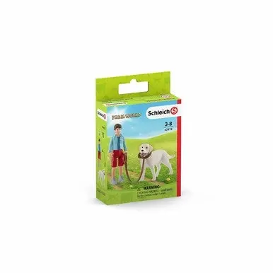 Schleich-Walking with Labrador Retriever | SC42478