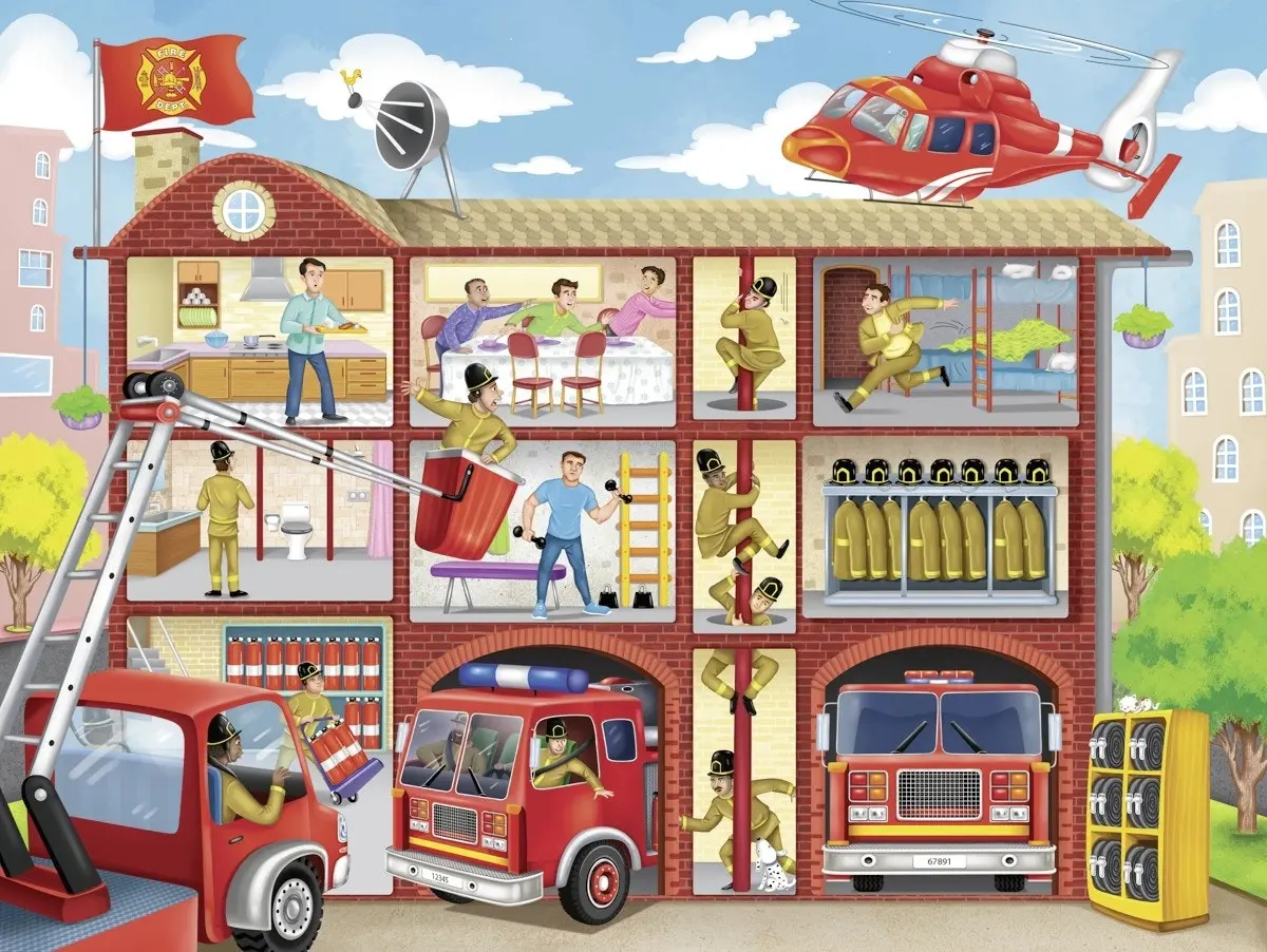 Ravensburger 100pc Firehouse Frenzy Puzzle