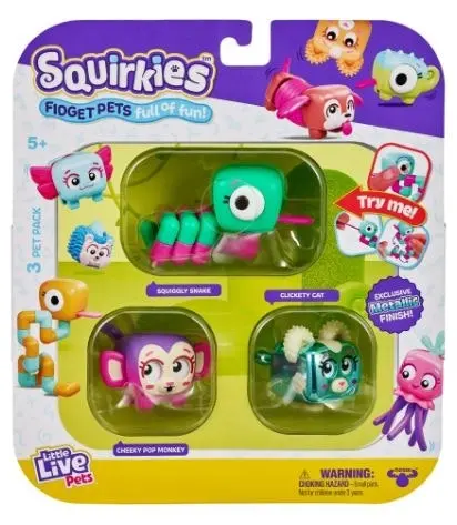 Little Live Pets Squirkies Metallic Finish 3 Pack