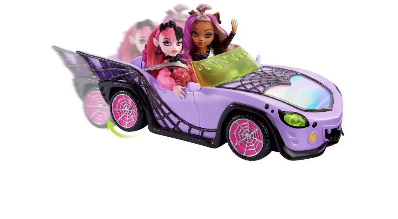 Monster High Ghoul Mobile With Pet And Cooler Accessories