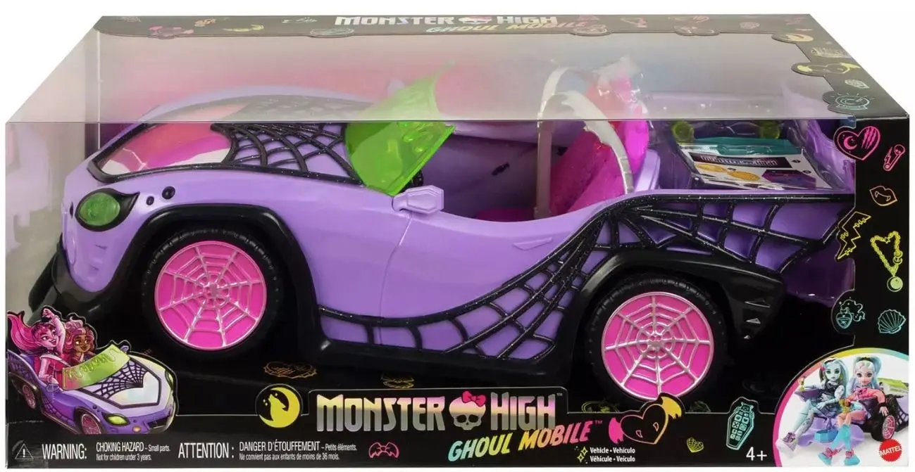 Monster High Ghoul Mobile With Pet And Cooler Accessories