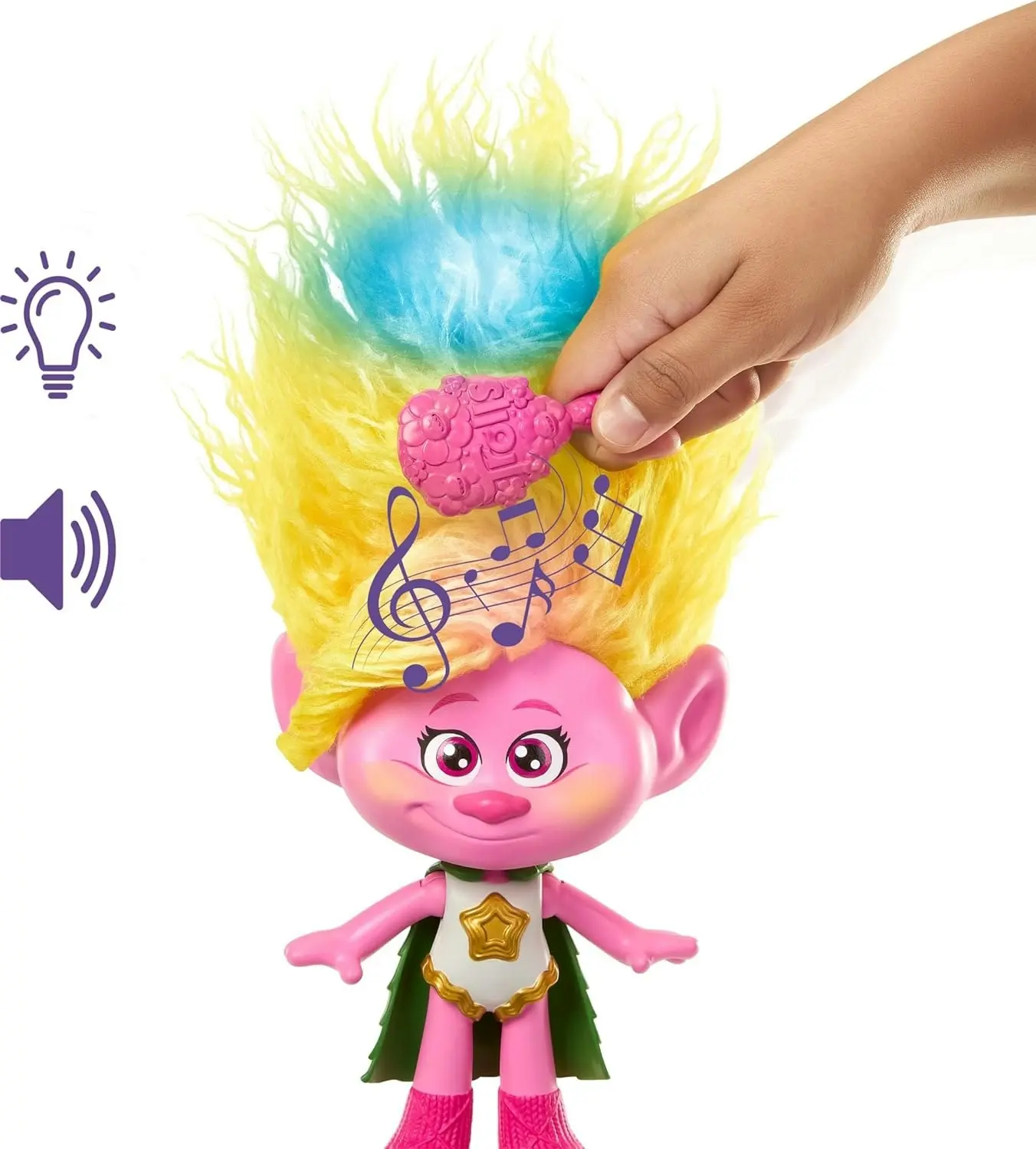 Trolls Band Together Rainbow Hairtunes Viva Doll With Light & Sound