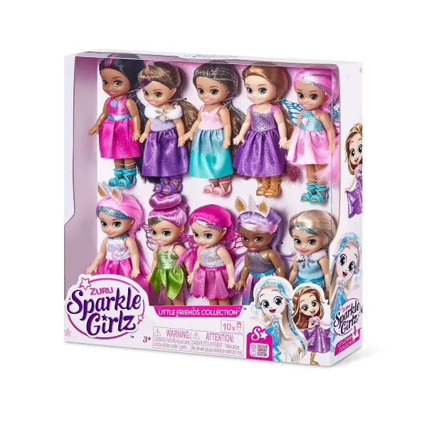 Sparkle Girlz Little Friends Set of 10 Dolls