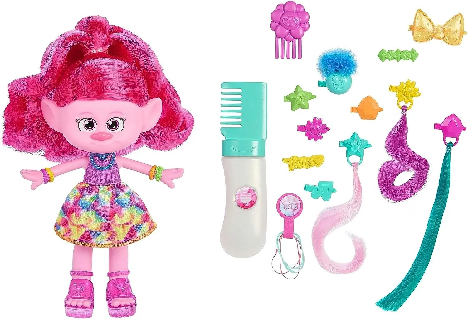 Trolls 3 Band Together Hair-Tastic Queen Poppy Doll