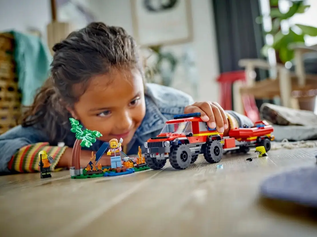 LEGO City 4x4 Fire Truck with Rescue Boat 60412