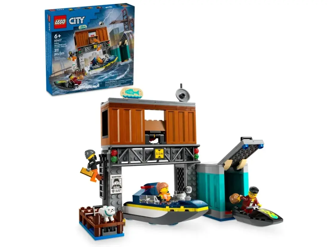 LEGO City Police Speedboat and Crooks' Hideout 60417