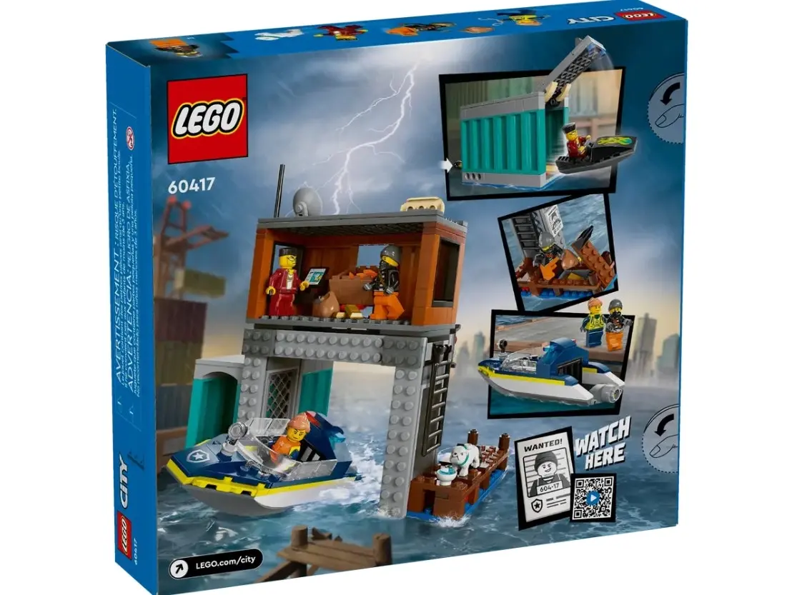 LEGO City Police Speedboat and Crooks' Hideout 60417