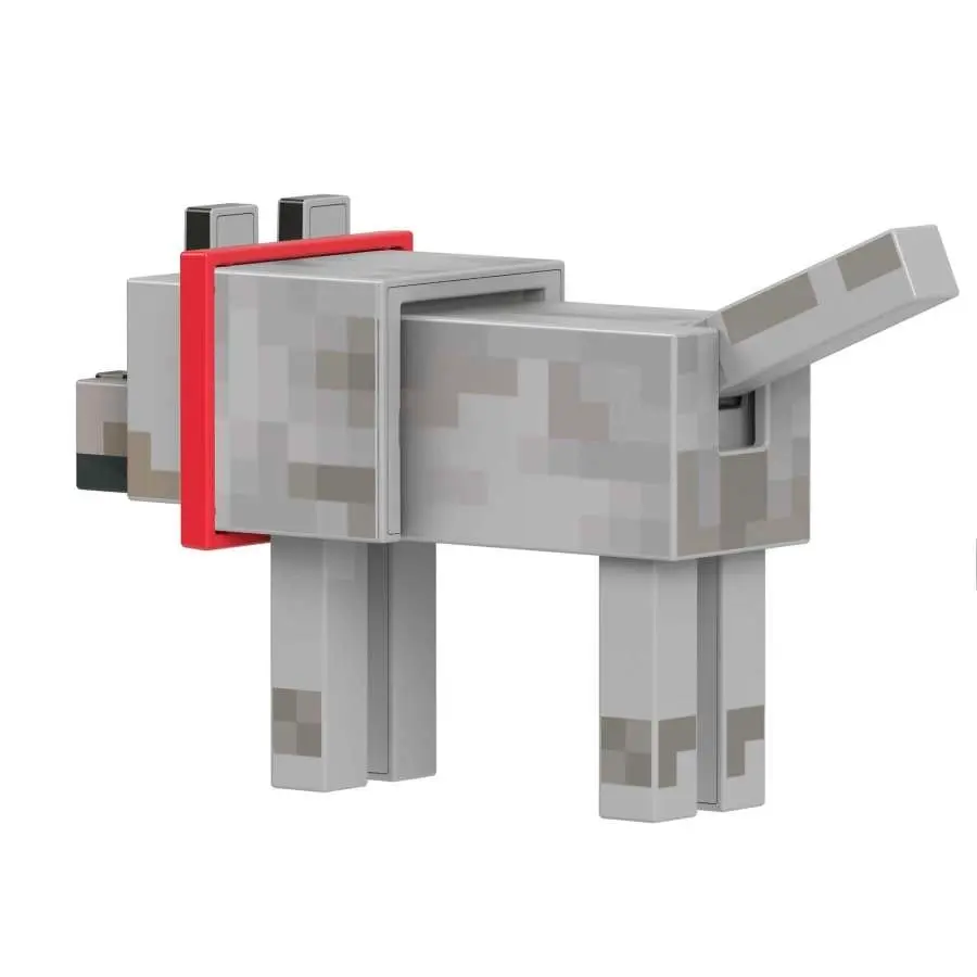 Minecraft Diamond Wolf Action Figure With Accessories