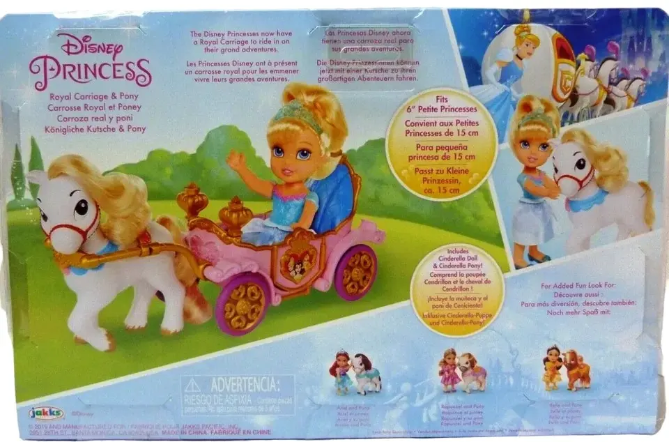 Disney Princess Cinderella Petite Doll Royal Carriage & Pony Set