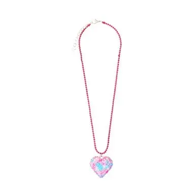 Rhinestone Heart Ballchain Necklace