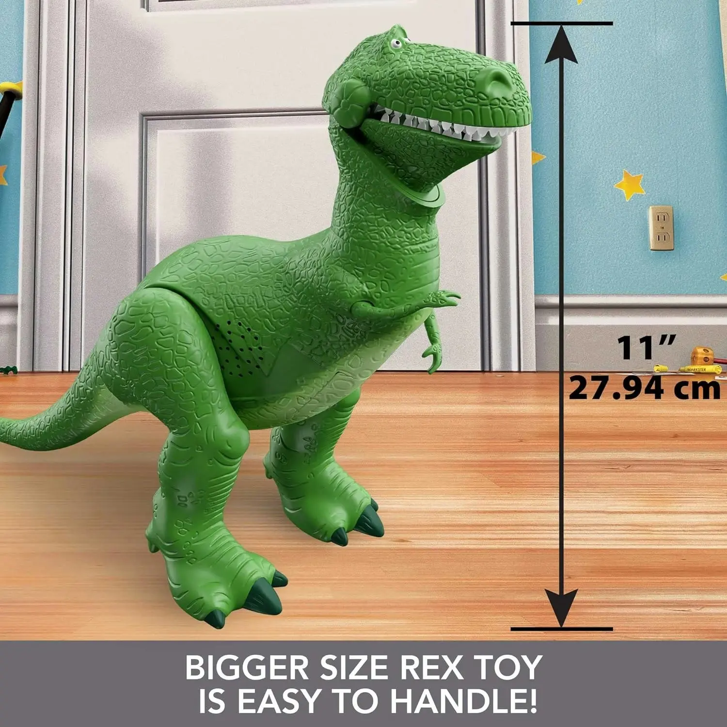 Disney Pixar Toy Story Rex Figure, Roarin' Laughs Talking Dinosaur Toy