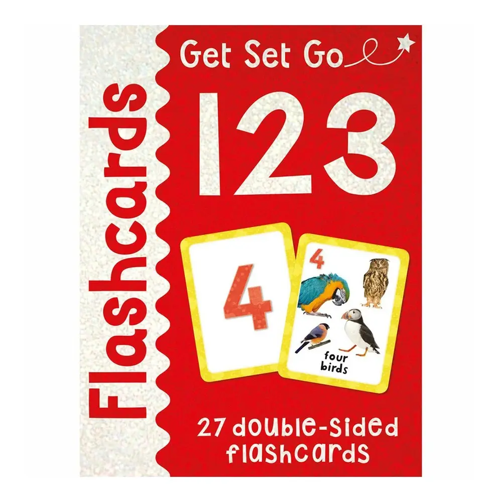 4PK Miles Kelly Get Set Go Letters/Numbers Kids Educational Learning Flashcards