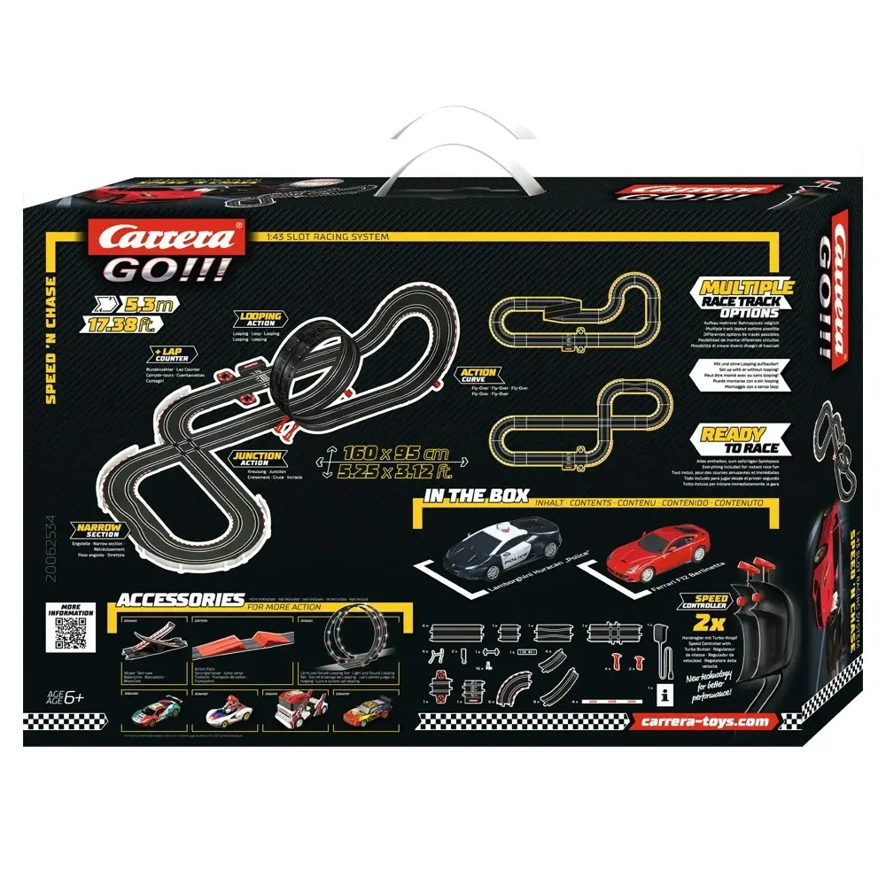 Carrera GO!!! Speed 'n' Chase High Speed Slot Racing Set 6y+ - 5.3 metre Track