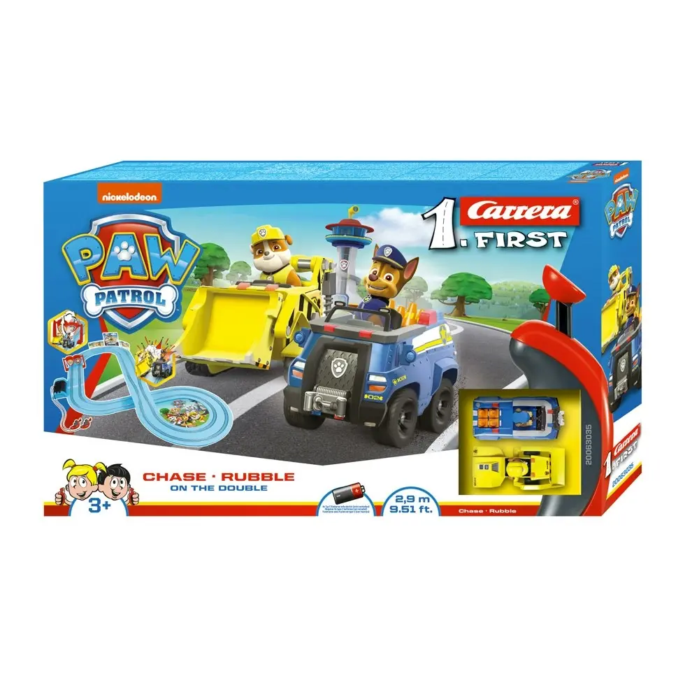 Carrera Paw Patrol On The Double Slot Car Kids/Children Fun Play Toy Set 3+