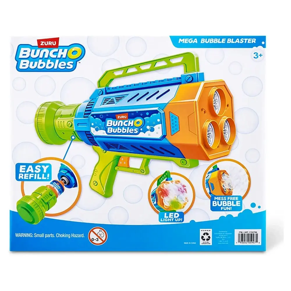 ZURU Bunch O Bubbles Motorised Gun Blaster Kids/Childrens Toy - Mega 3+