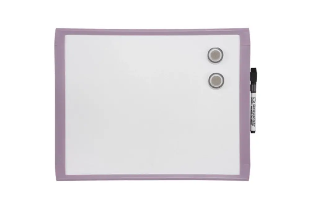 Quartet 36cm Purple Wall Mountable Magnetic Whiteboard/Marker/Magnet Home Office