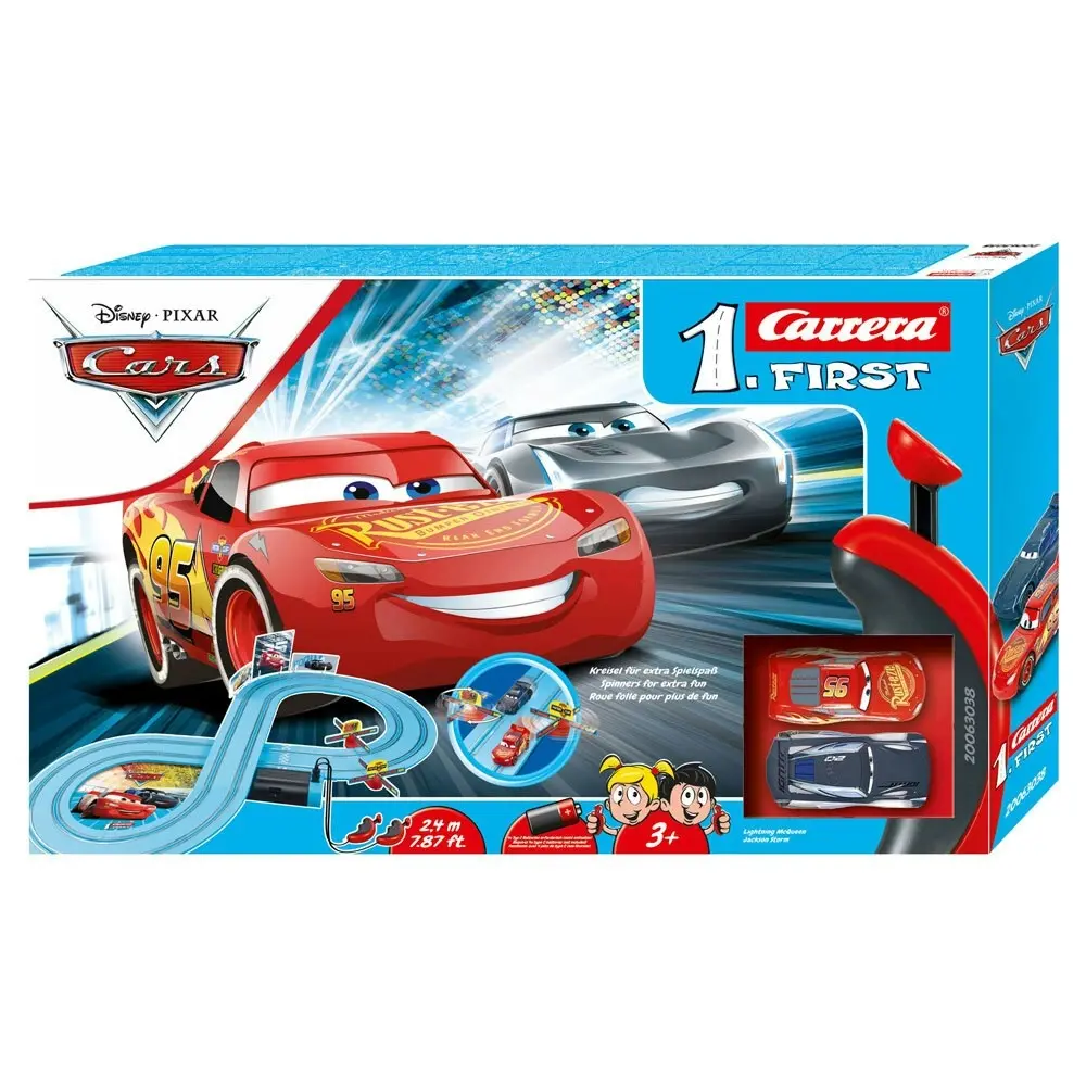 Carrera First Disney Pixar Cars 3 Power Duel Race Slot Car Toy Set 2.4m Kids 3y+